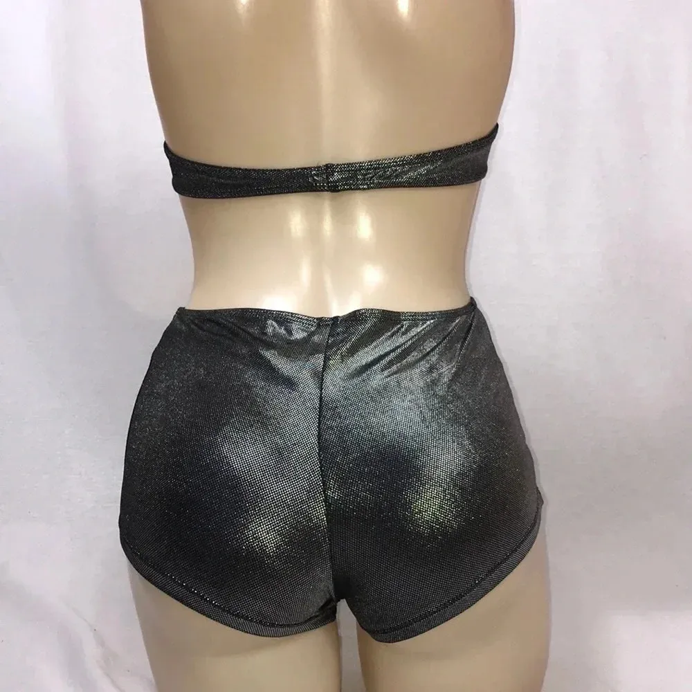 Zuliana Size Small One Piece Cheeky Swimsuit. Made in USA New With Tags. Black - Image 4