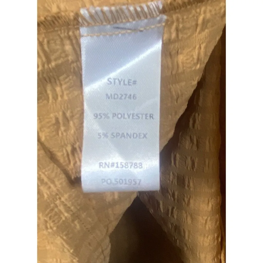 Mable Dress Puff‎ Sleeve Tiered Mustard Gold Cotton Cottagecore Mini Size Medium Yellow - Image 5