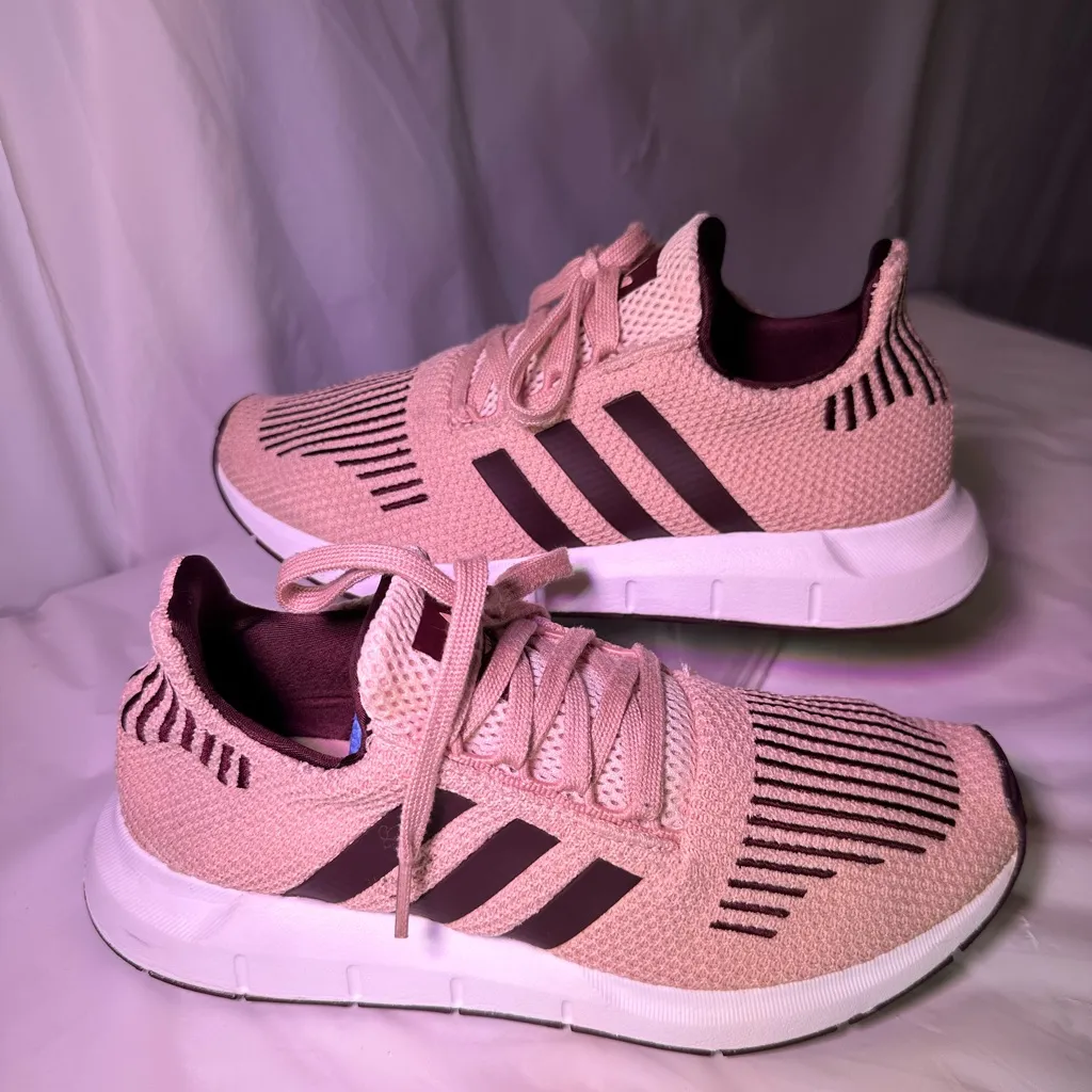Adidas Blush Pink and Dark Brown Sneakers - Image 2