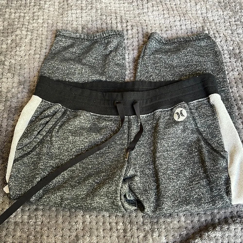 Women's Junior's HURLEY Capri Joggers Charcoal & Light Gray Size Med GUC #7228 - Image 2