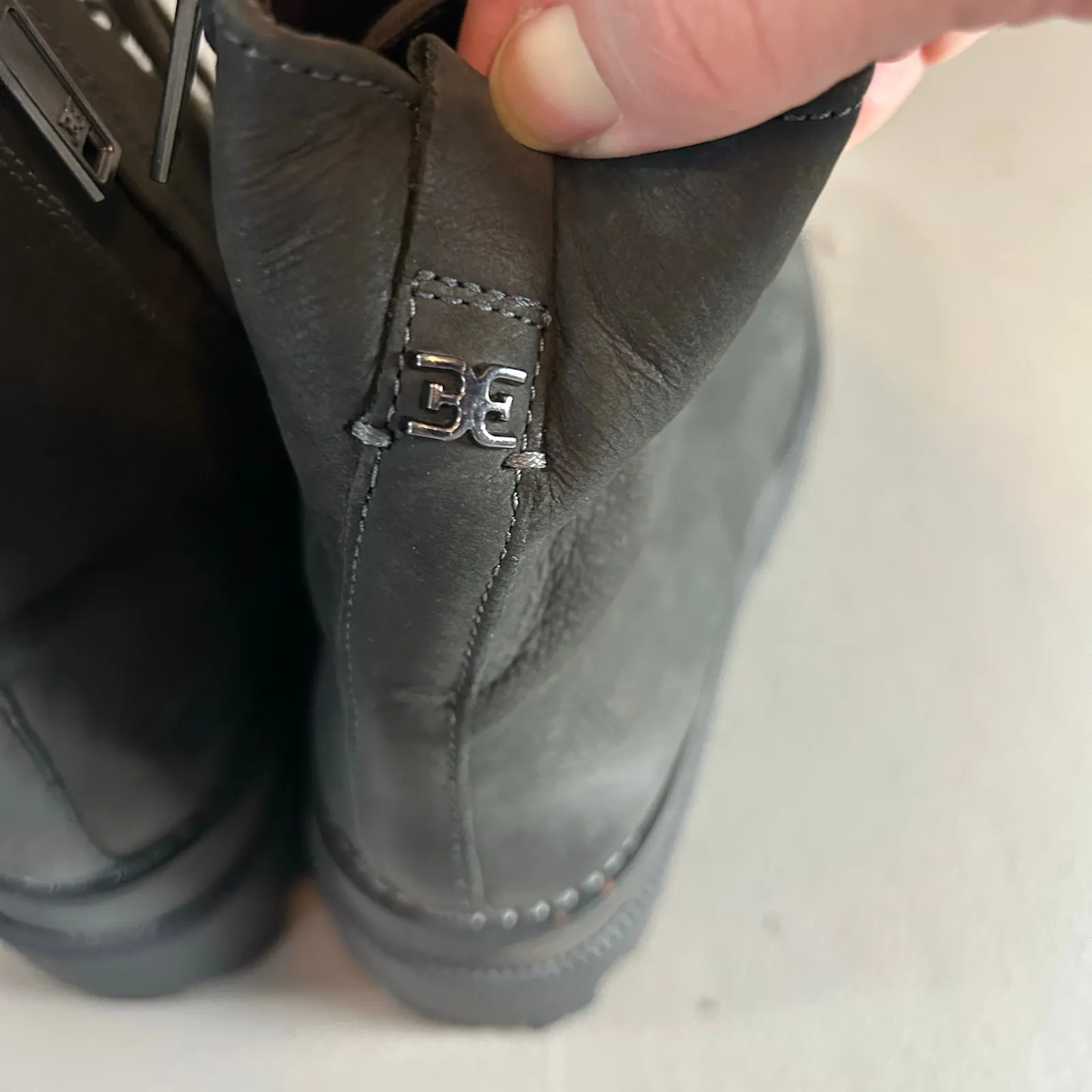 Sam Edelman Garret Platform Combat Boot Size 7 Moonlight Grey Leather - Image 10