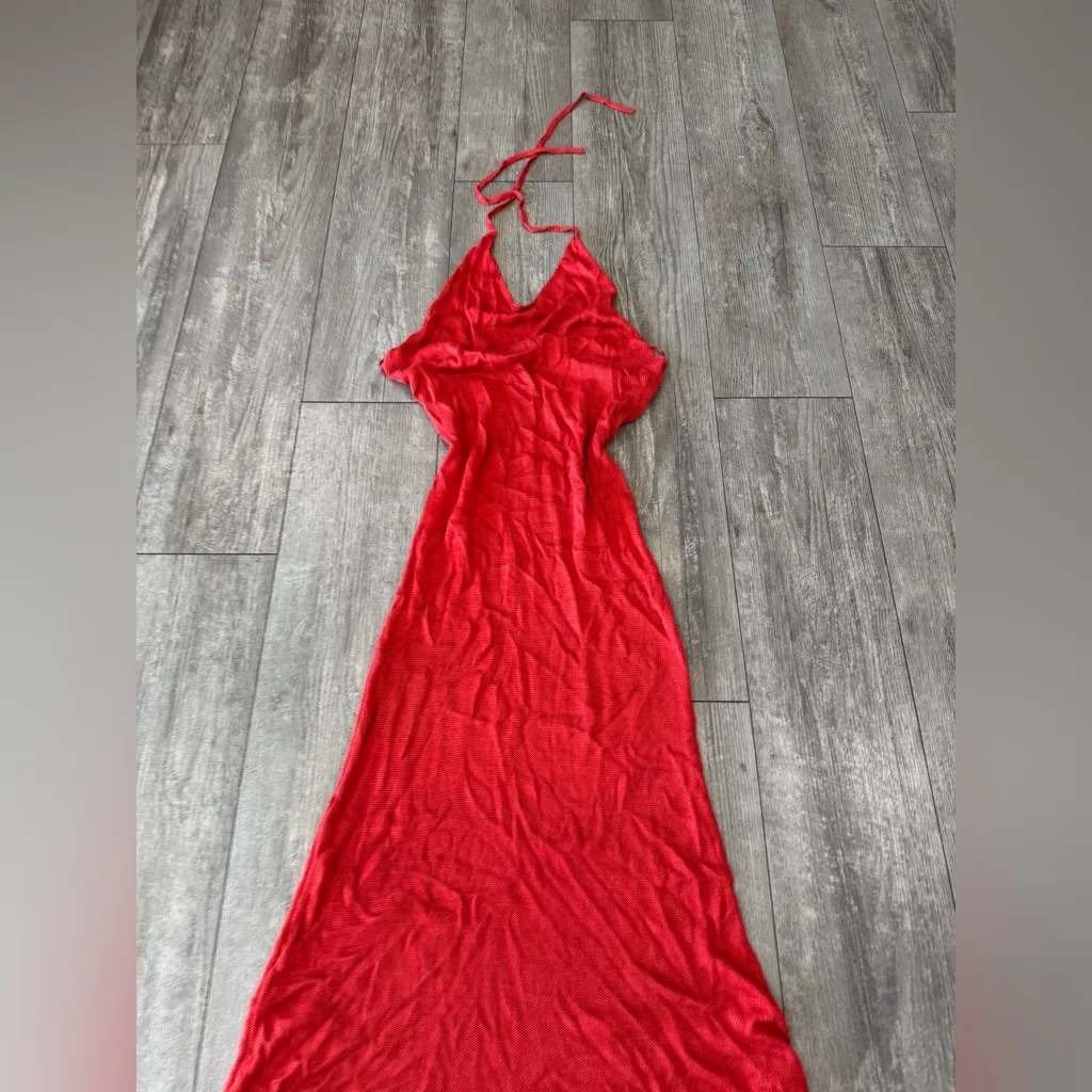 Chic Backless Red Dress - Image 5