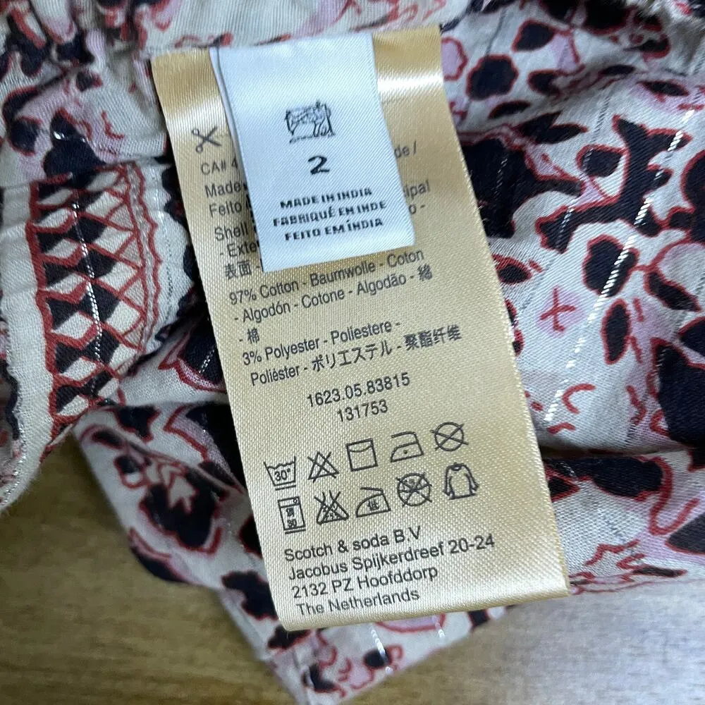 Scotch And Soda Vagabond Voyage Pants Size 2 Printed Elastic Boho 30x28 - Image 10