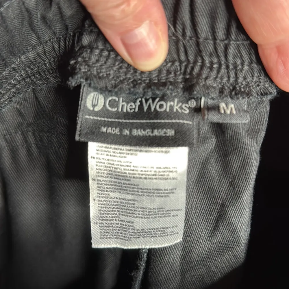 NWOT Chef Works CARGO CHEF PANTS Size Medium Black - Image 12