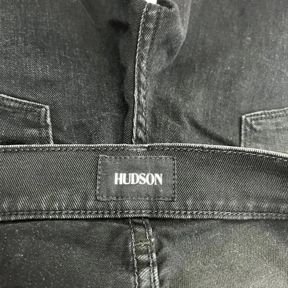 Hudson Riley Grommet Studded Slim Boyfriend Jeans in Stellar Black Size 25‎ - Image 13