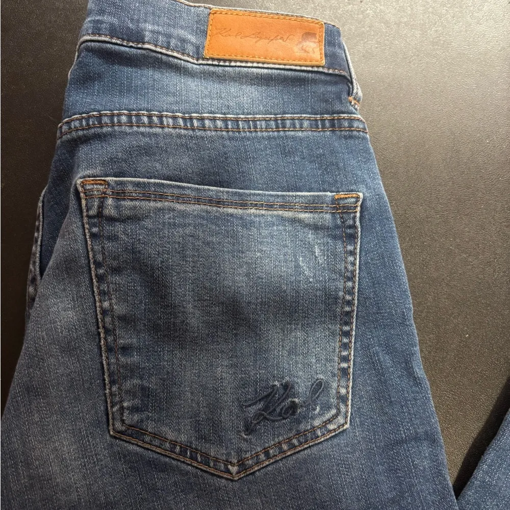 Karl Lagerfeld women’s  Straight Blue Jeans - Image 2