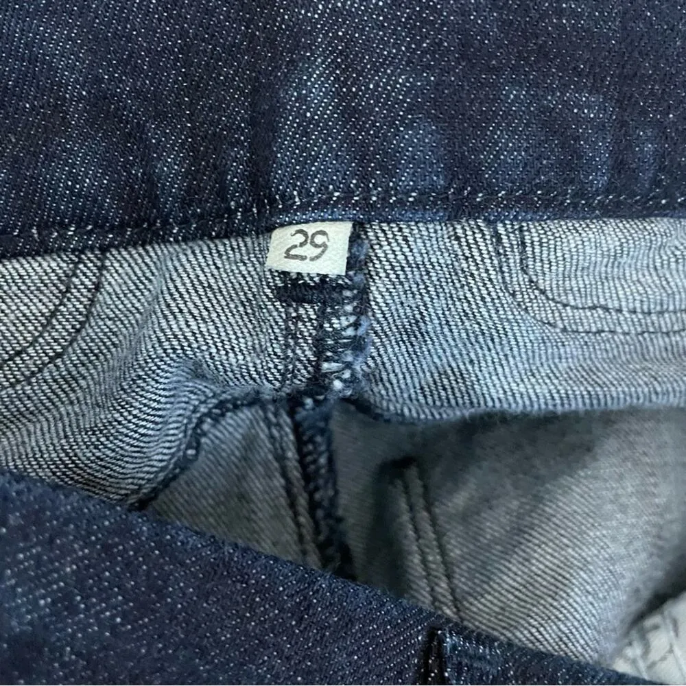 Dylan George Dark Wash Low Mid rise slim straight leg denim jeans womens 29 Blue - Image 9