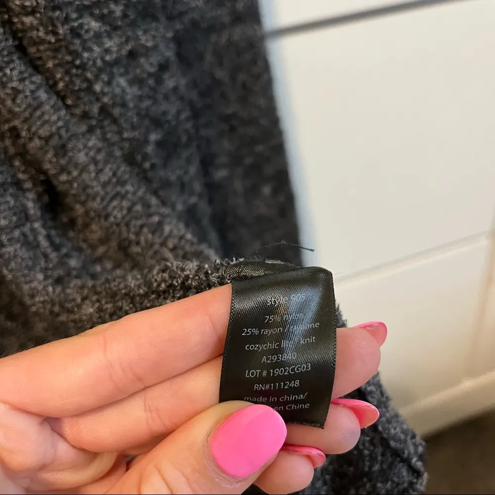 Barefoot Dreams Cozy Chic Lite Cardigan Grey - Image 7