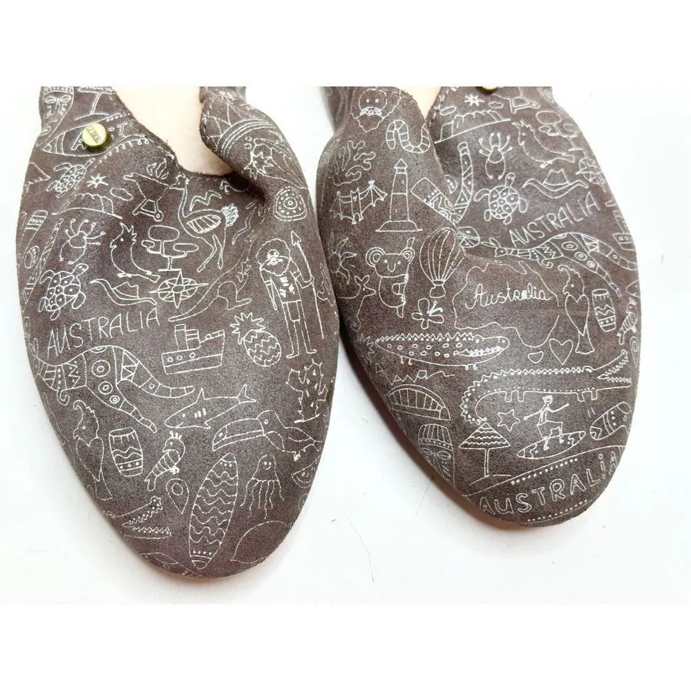 Australia Luxe Collective Marcos Mule Womens 5 Brown Leather Shearling Flats - Image 6