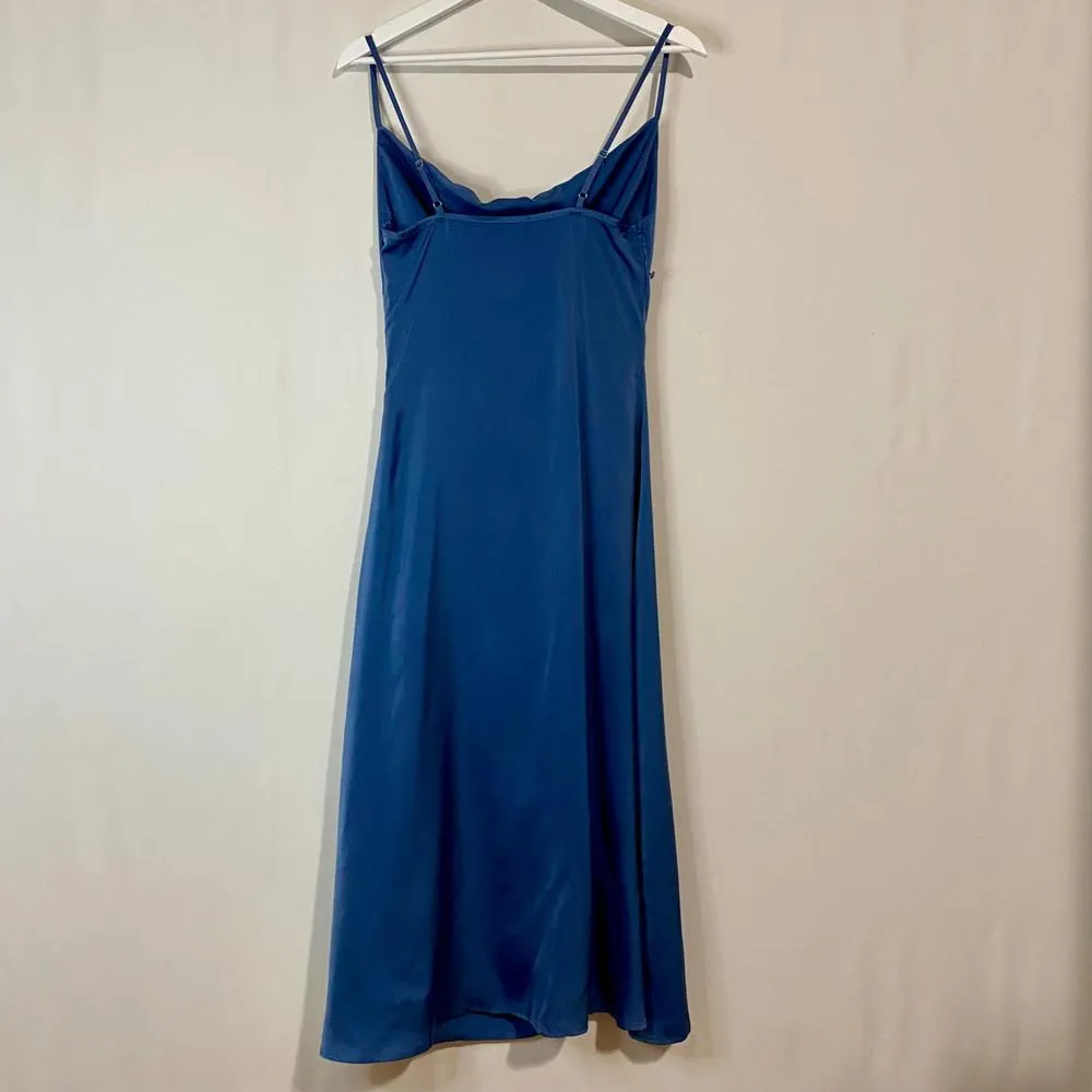 Cider Women's Solid Cowl Neck Slit Maxi Slip Dress Dress Blue Size Small NWT - Image 12