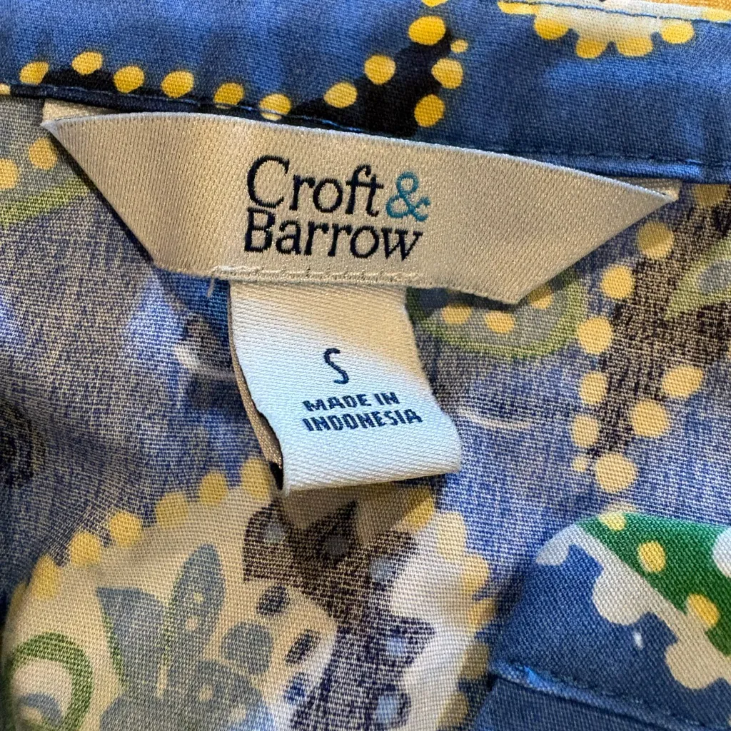 Croft & Barrow Blue Paisley Women's Dress size S - Image 7