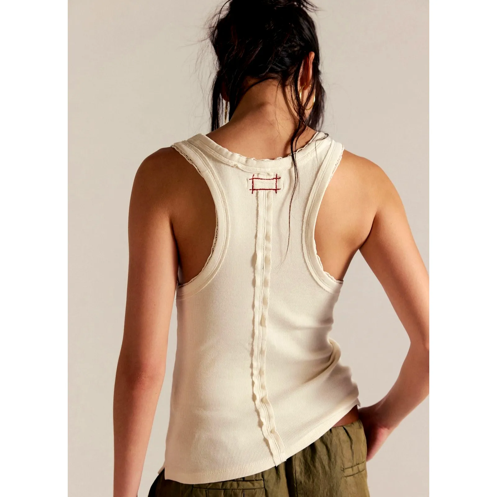 Free People  Rowan Tank Ivory size M - Image 4