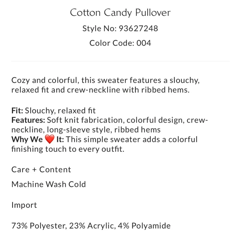 NWT free people lunar eclipse cotton candy pullover oversized small black blue - Image 4