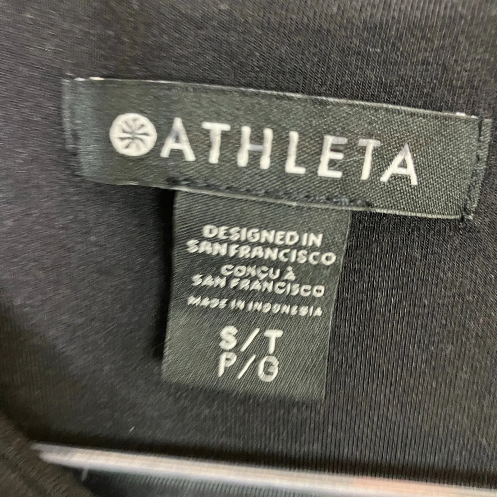 Athleta Black Thera A-Line Casual Dress Modal Spandex Womens Small TALL - Image 3