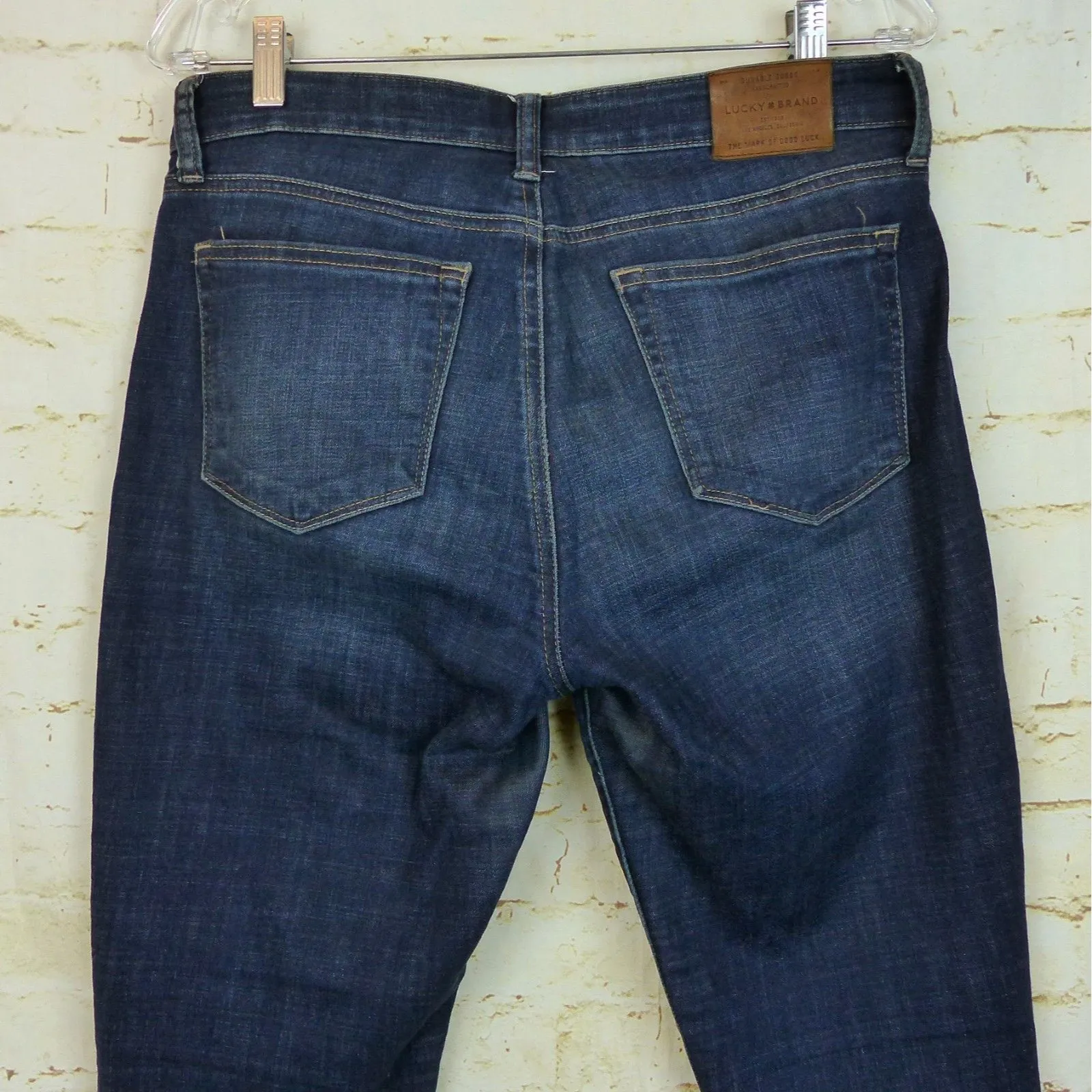 Lucky Brand Jeans Womens 6/28 Blue Denim Mid Rise Ava Crop Raw Hem 30.5X26.25 - Image 10