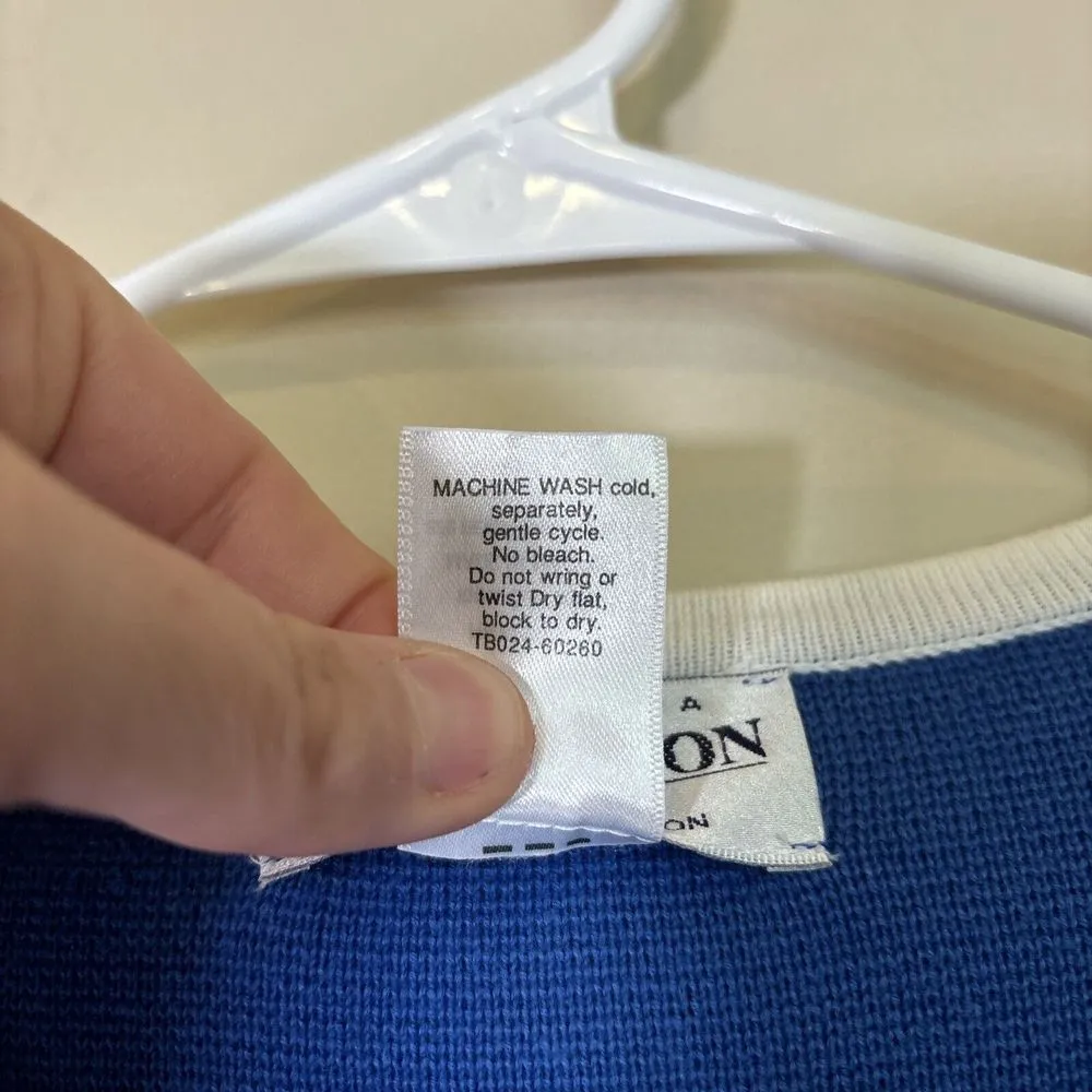 Pendleton  Cardigan Womens Small Blue White Trim Blazer‎ Button Front Cardigan - Image 5