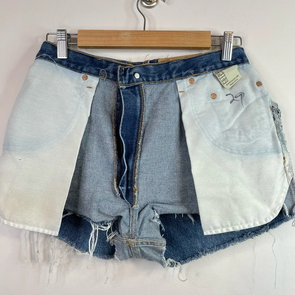 Vintage Levis 505 by Petros Redone Distressed Ripped High Rise womens 29 - Image 10