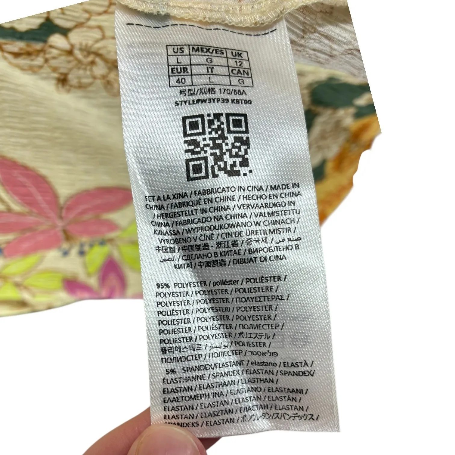 GUESS Floral Print Button Up Shirt Long Sleeve Relaxed Fit Women's Size L - Image 5