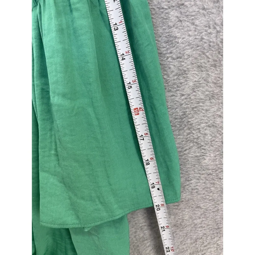 Alfani Women's Blouse Bell Sleeve Tie Front VNeck Plus Size 0X Green - Image 5