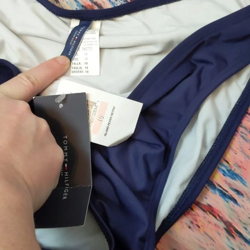 TOMMY hilfiger blue bikini bottom size 10 - Image 3