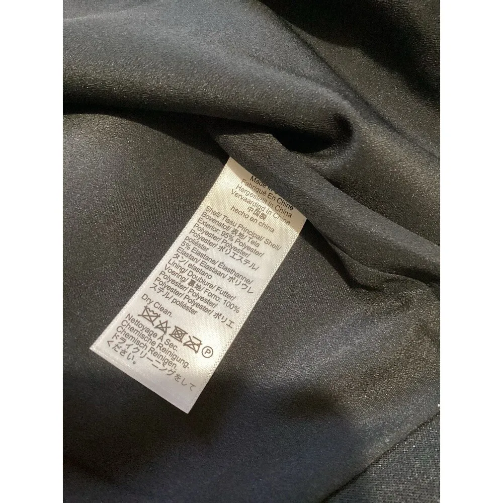 J. Crew Embellished Collared Shift Dress in Stetch Crepe Black White 12 $298 - Image 8