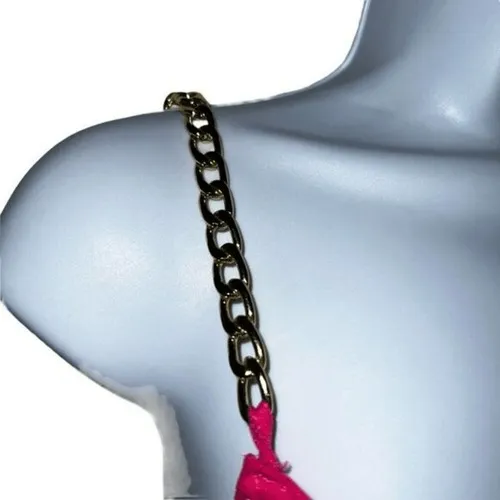 PRETTYLITTLETHING Hot  Pink Corset Chain Strap Bodycon‎ Dress NWT Size 6 - Image 4