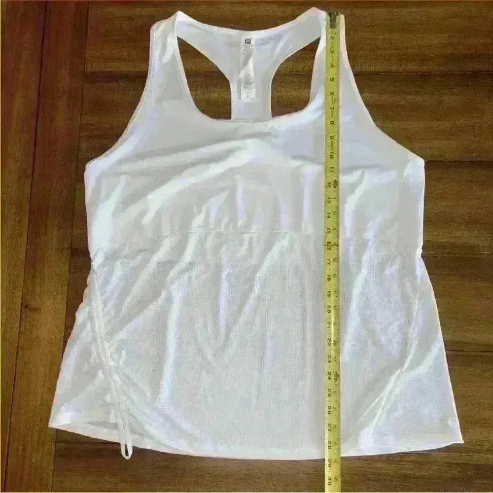 Fabletics Cashel Cinched Racerback Tank White Size 2XL - Image 6