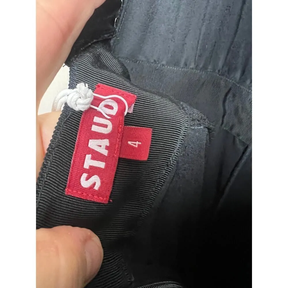 NWT STAUD Black Velvet Halter Jumpsuit Sz. 4 - Image 9