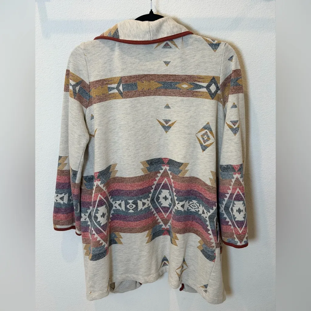 Wrangler Retro Aztec Southwest Cardigan Coat • Jacket • Boho Western size Small Brown - Image 6