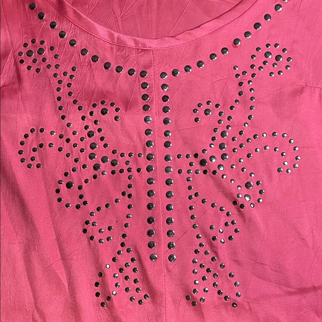 Roper Coral tank top with Studded Silver Butterfly Design #y2kfashion - Image 3