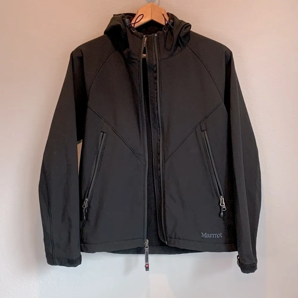 Marmot  Hooded Hardshell Coat, Black, Size: Large - Image 7