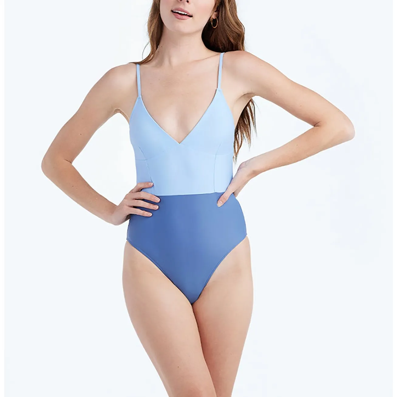 Summersalt The Wave Sky Blue Mountain One Piece Swim Womens 16 - Image 14
