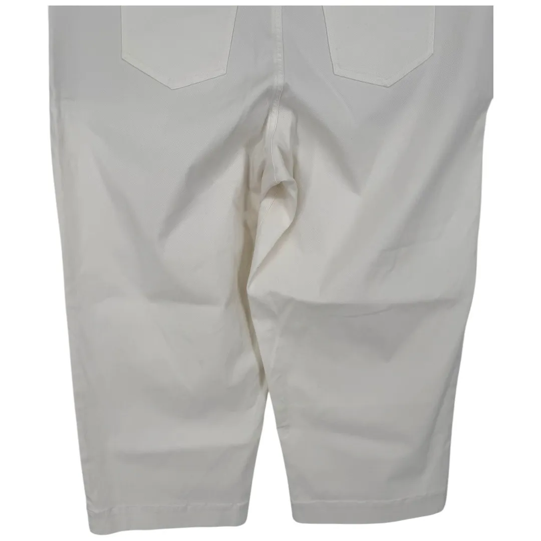 NWT SPANX Stretch‎ Twill Cropped Wide Leg Pants White Size 2X Pull On Slimming - Image 11