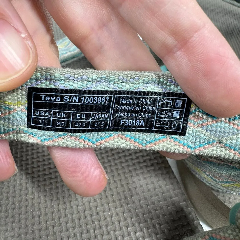 Teva Sandals Original Universal Sandal Women 11 Blue Gray Sanborn Casual Beach - Image 6