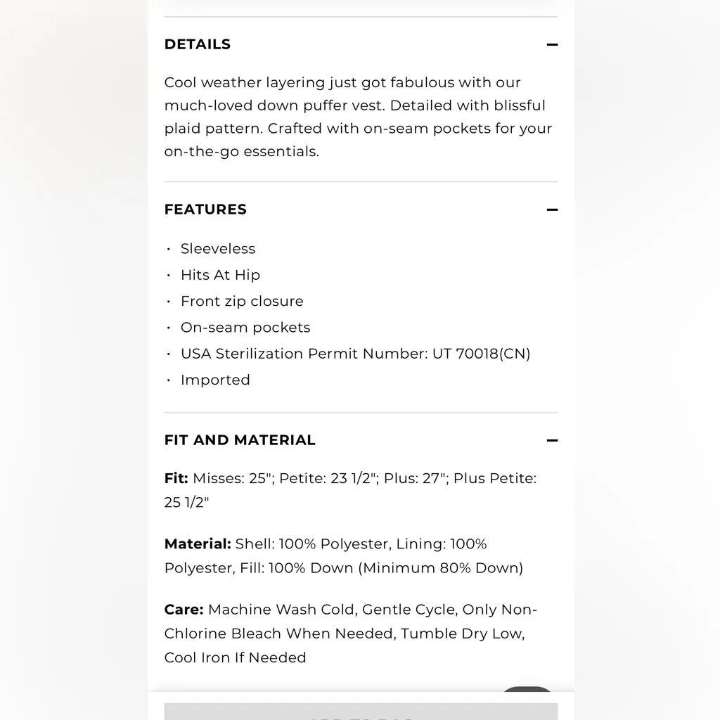 Talbots Women's Vibrant Red Tartan Plaid Quilted Vest | Size 1X - Image 13
