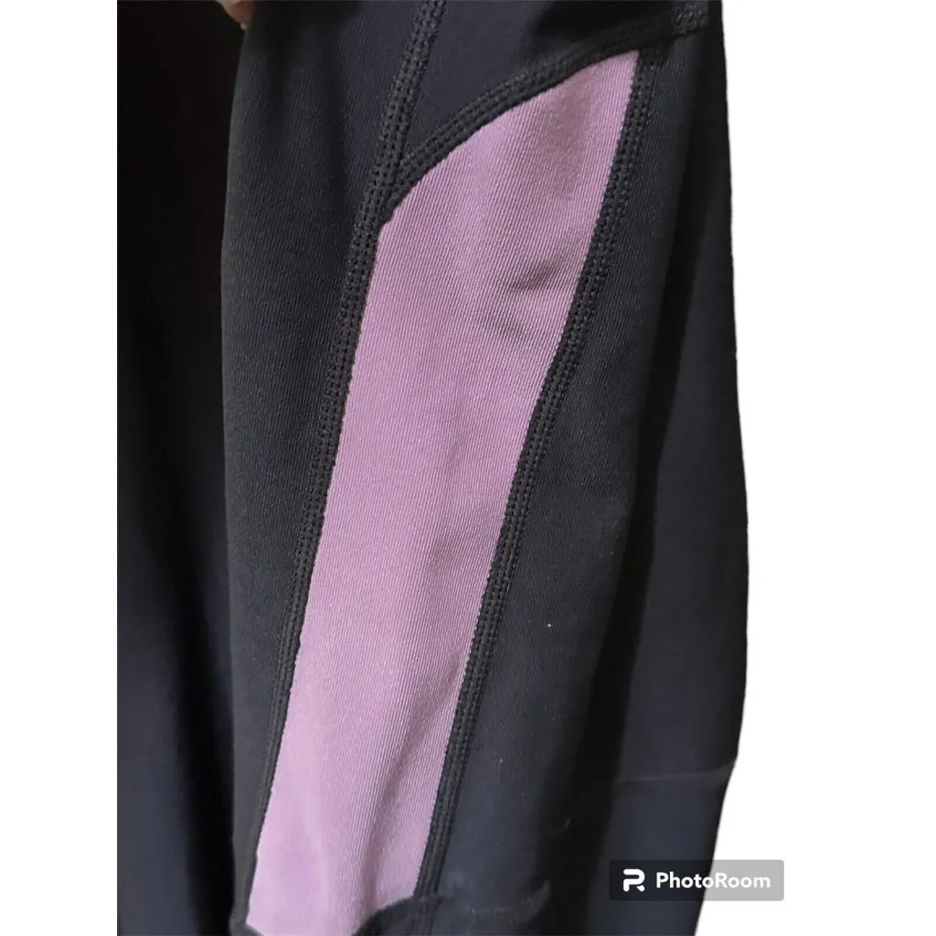 Nike Running Dri-Fit Purple Gray Pink Leggings Size Medium Zipper Pocket - Image 3