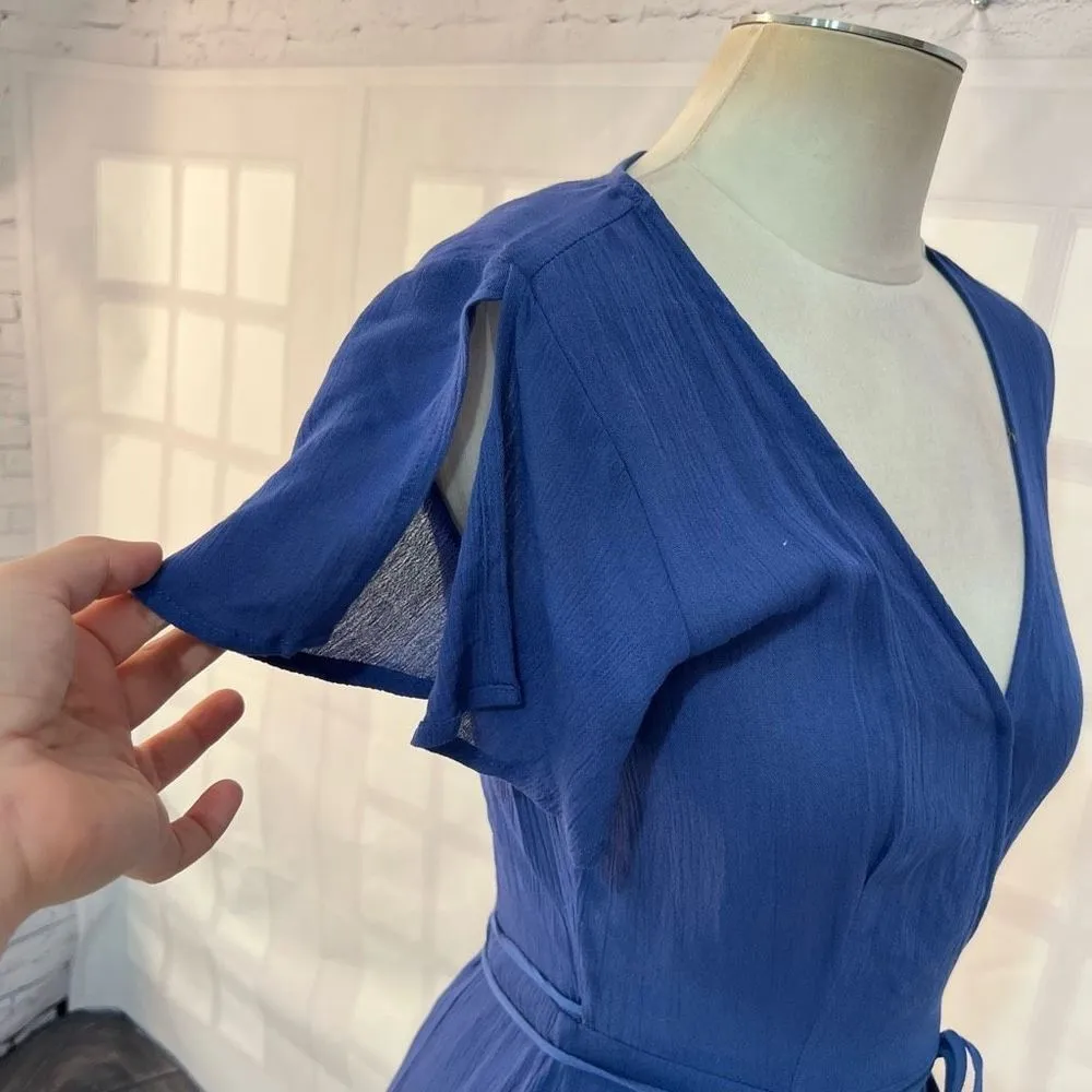 Lulu’s Heart of Marigold Denim Blue Wrap true Maxi Dress size xs - Image 6