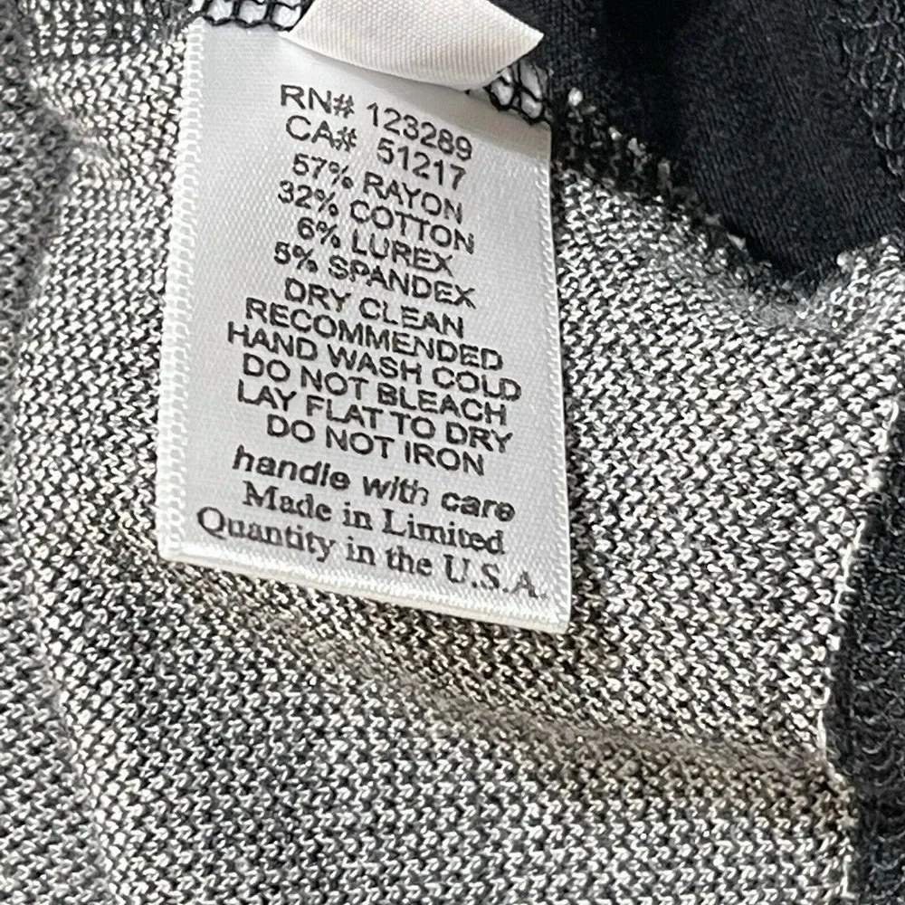 Michael Lauren XS/Small Batwing Sweater Stretch Long Sleeve Scoop Neck Geometric - Image 9