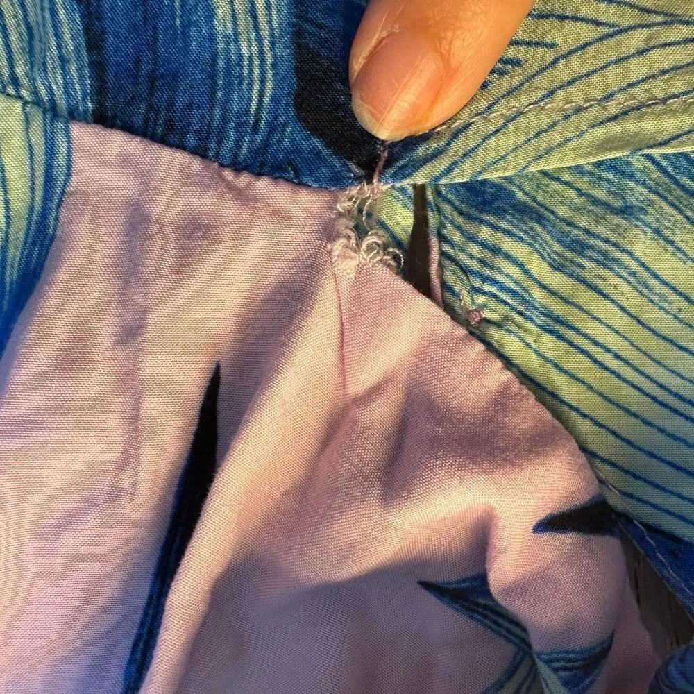 Vici‎ maxi floral pink and blue flowy maxi dress tropical flutter sleeves size s - Image 10