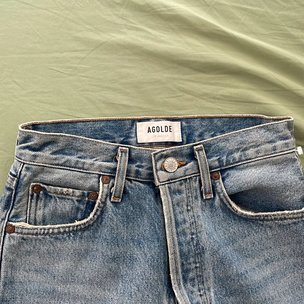 Pieced 90's Pinch Waist Jeans in Navigate/Detox Size 23 - Image 12