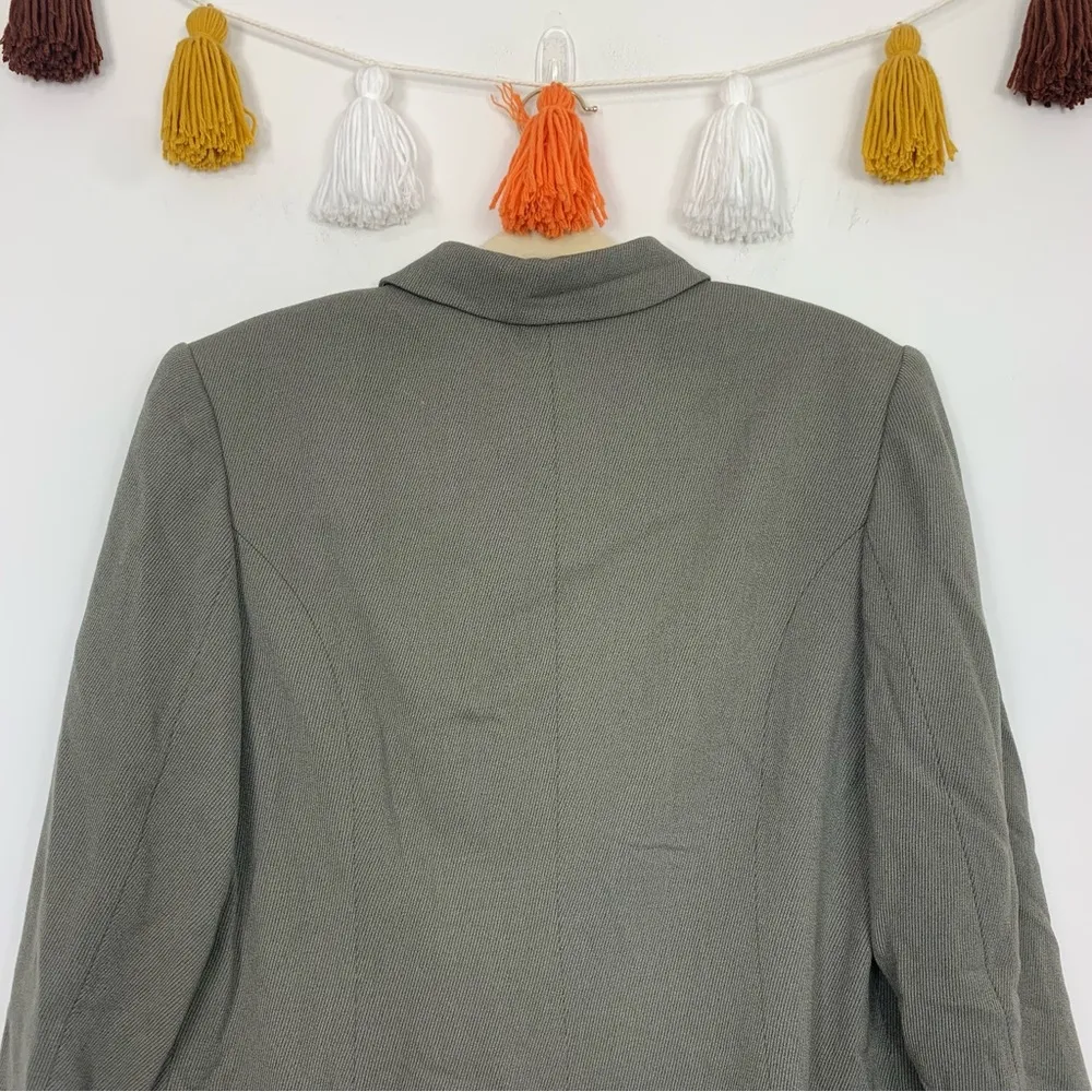 90's Vintage Eddie Bauer Wool Blend Gray Blazer Size 12 - Image 7