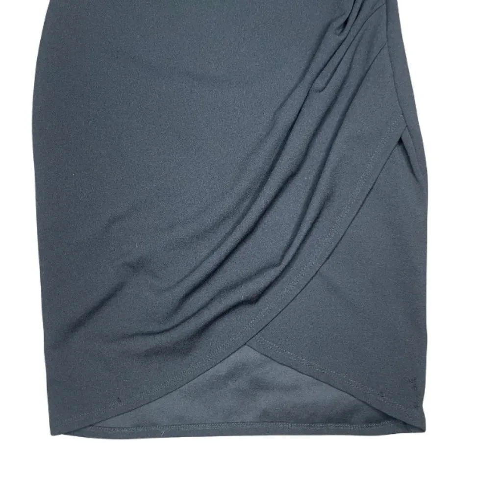 Black Romantic Endeavor Low Cut Back BodyCon Faux Wrap Dress Size XS - Image 9