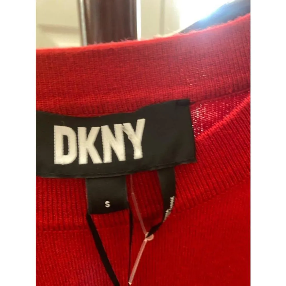 Women's DKNY Red Sweater Dress Size S - Image 2