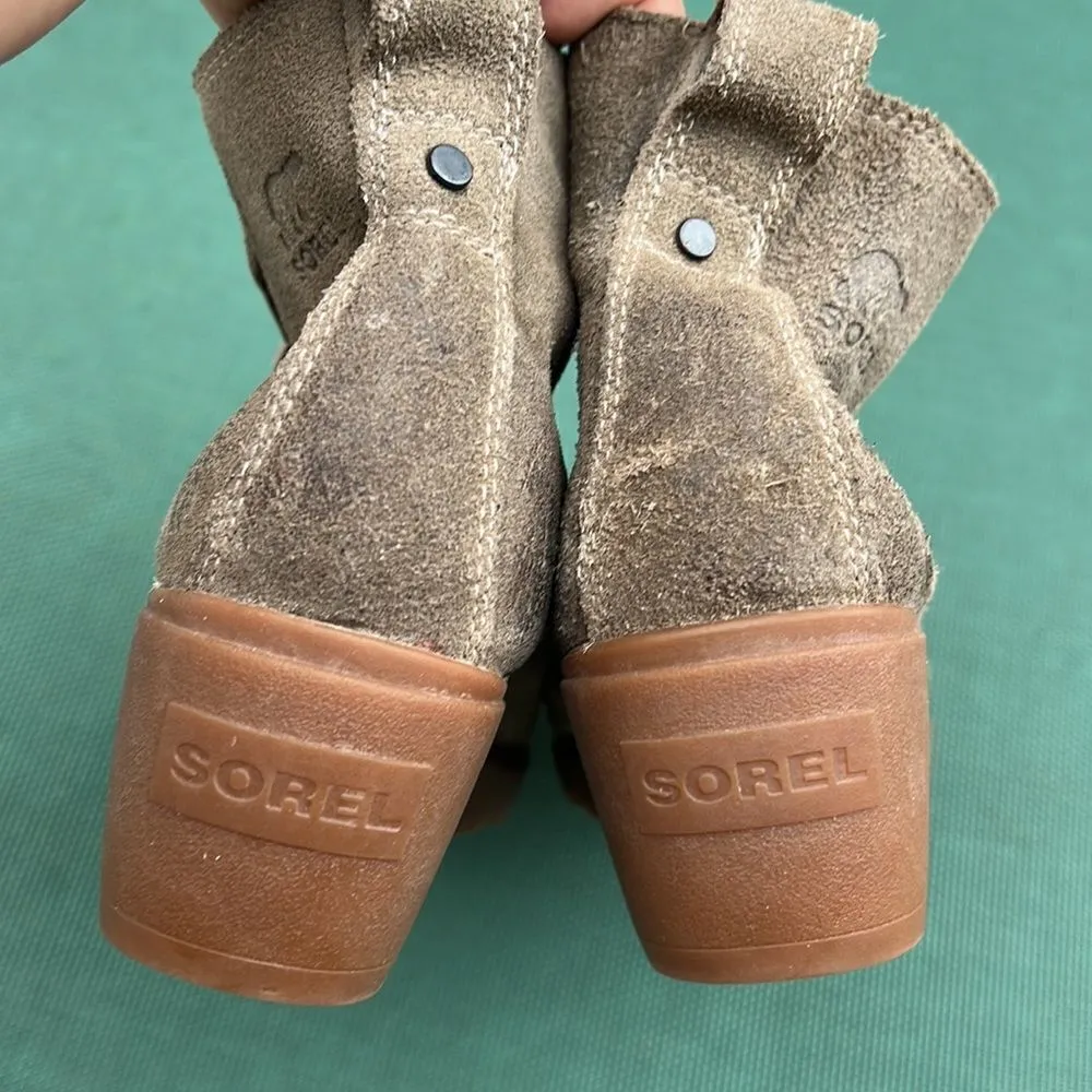 Sorel Toronto Green Suede Wedge Ankle Boot size 9.5 - Image 5