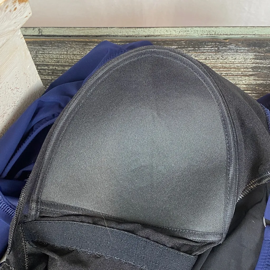 Gottex Blue Ruffle Solid 1 Piece Swim Bathing Suit NEW 12 - Image 6