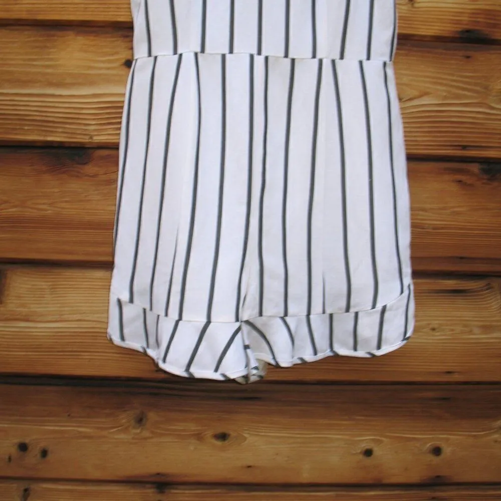 NWT Intermix Rachel Flutter Sleeve Linen Blend Romper Shorts - Image 6