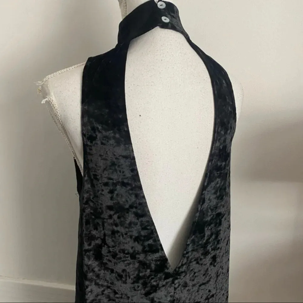 Show Me Your Mumu • Black Velvet Friday Low V Back Mini Dress - Image 2