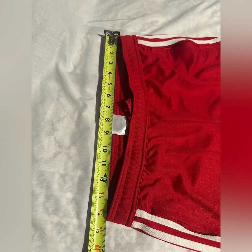 Adidas women regular fit  Red Joggers with White Stripes - Image 11