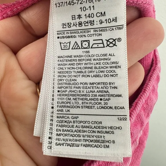 GAP Barbie Pink Denim Mini Skirt Y2K Branded All Over Print‎ Back to School - Image 9
