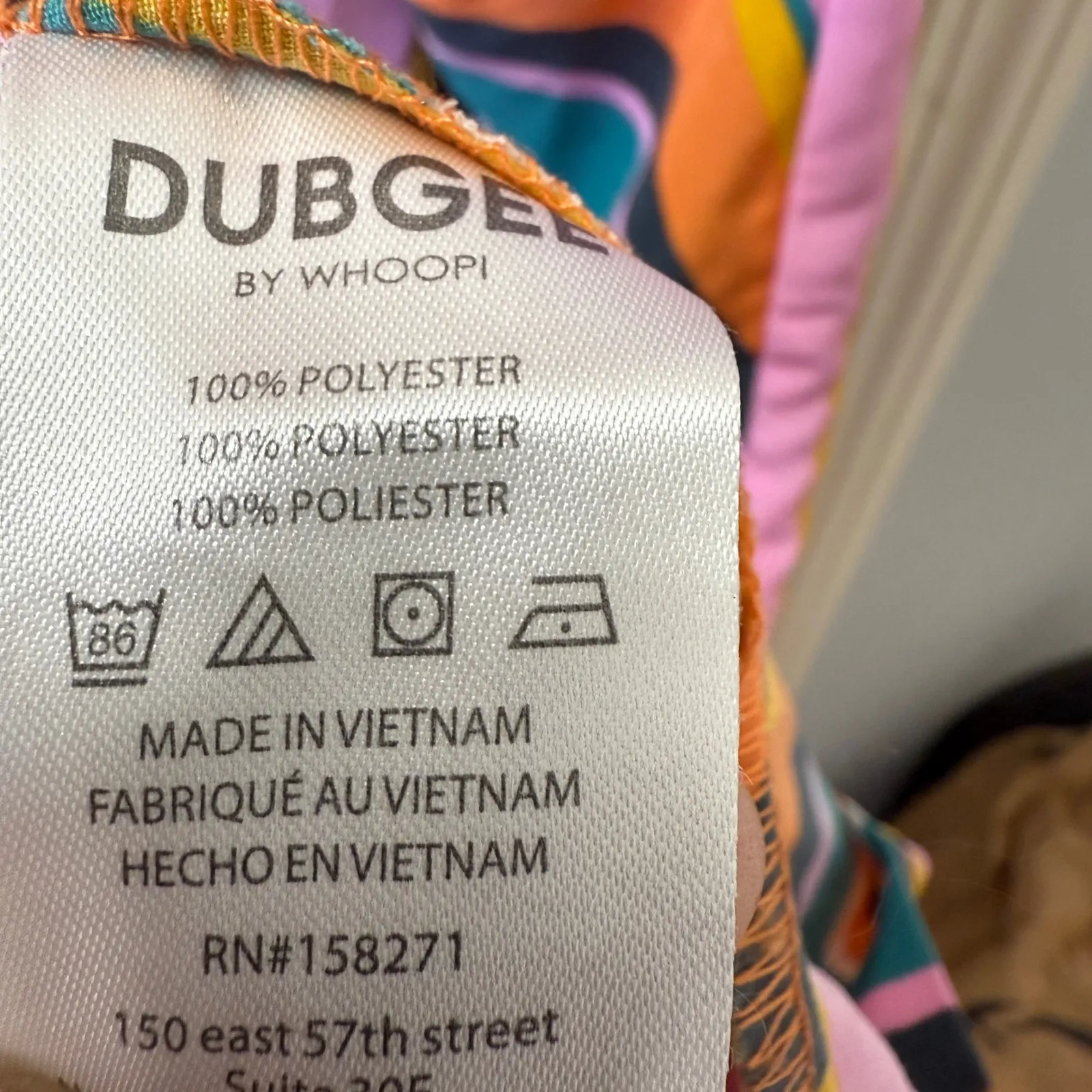 DUBGEE by WHOOPI Striped Sleeveless Wrap Midi Dress Women's Size S Orange Pink - Image 5